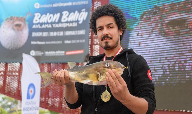 Antalya’da balon balığı avlama yarışması düzenlendi Antalya’da balon balığı avlama yarışması düzenlendi