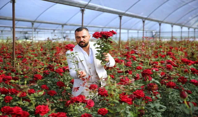 Adana’da gül üreticisi Anneler Günü dolayısıyla huzurevi sakinlerine çiçek hediye etti