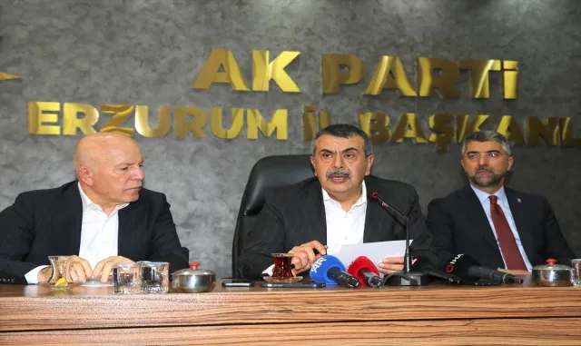 Milli Eğitim Bakanı Tekin, AK Parti Erzurum İl Başkanlığı ziyaretinde konuştu: Milli Eğitim Bakanı Tekin, AK Parti Erzurum İl Başkanlığı ziyaretinde konuştu: